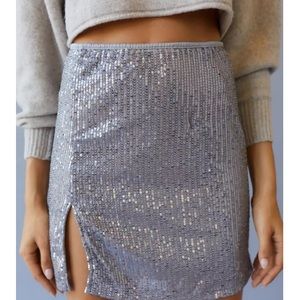 Motel Shenka Mini Sequin Skirt